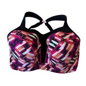 PANACHE SPORT Power Wired Sports Bra in Hot Pink Print Size 32G #5021A
